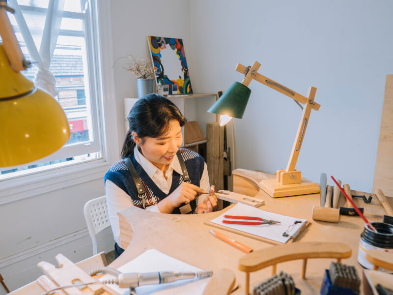 cosy jewellery making studio 
